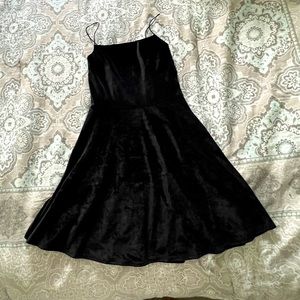 Black velour dress
